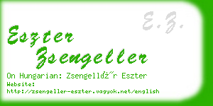 eszter zsengeller business card